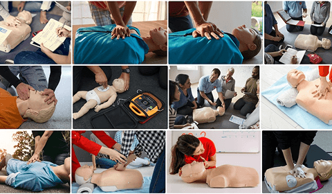 Paramédica ajudando